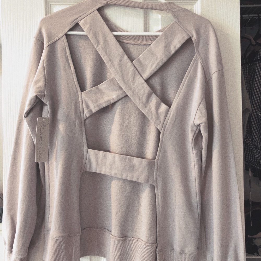 Open back sweatshirt